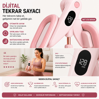 Velfit - Akıllı Sayaçlı İç Bacak, Kalça ve Kol Sıkılaştırma Aleti
